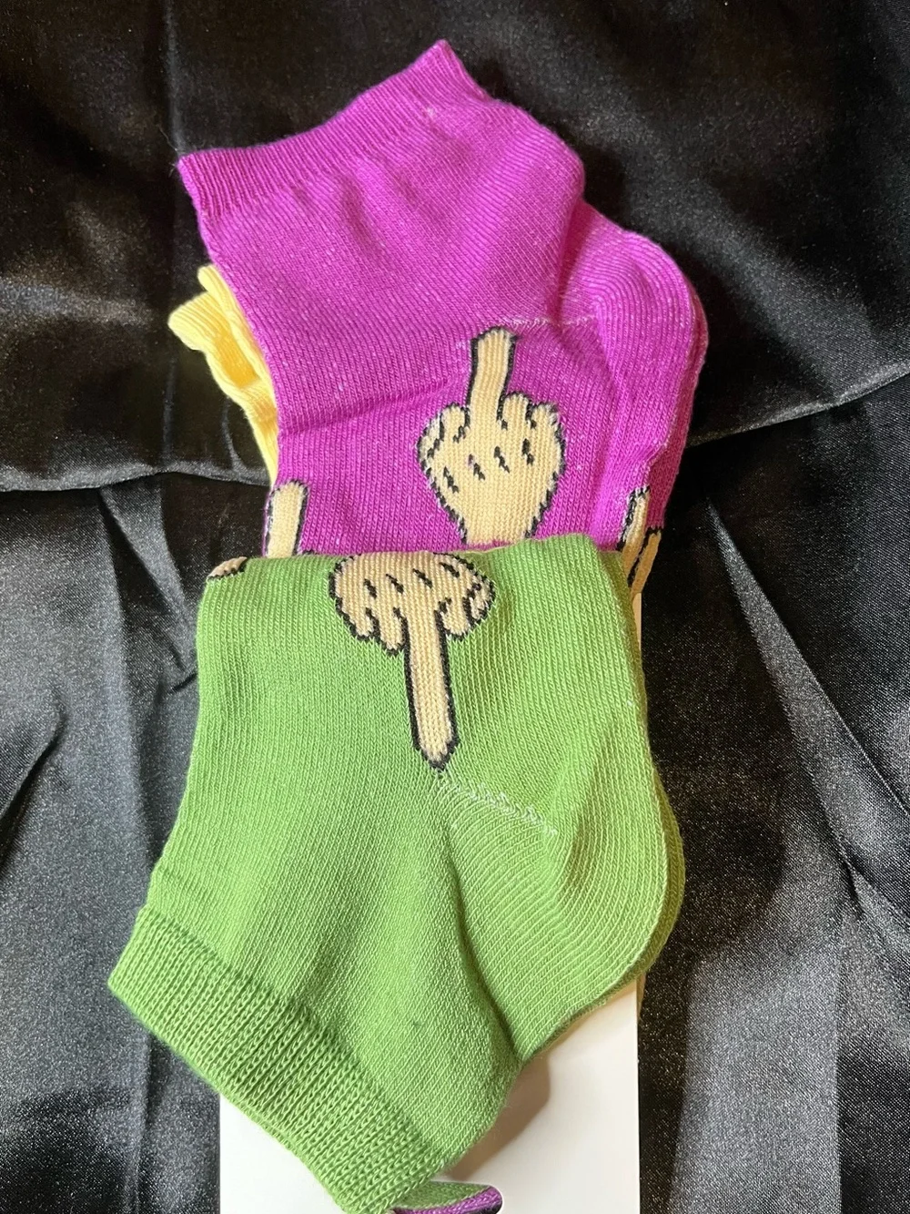 S. Christina Novelty Middle Finger Socks - 3 Pairs